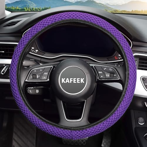 KAFEEK Elastic Stretch Steering Wheel Cover, Universal 15 Inch - Image 2