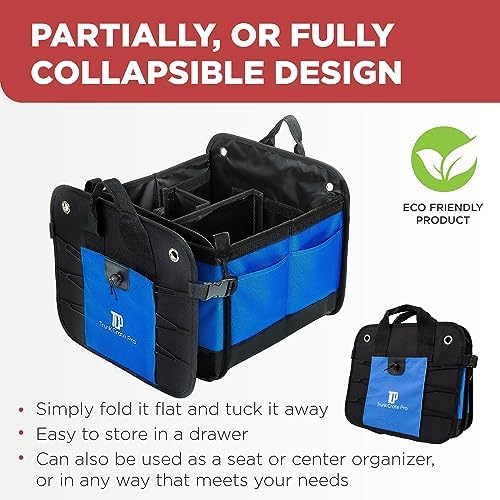 Blue Car Cargo Trunk Organizer for SUV & Auto Storage - Image 5
