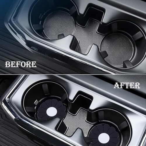 4-Pack Car Cup Holder Coaster Inserts, Daisy Shape, 2.75 Inch Non-Slip Silicone - Image 7
