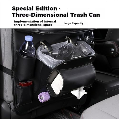 Universal Premium Leather Foldable Car Backseat Organizer - Image 5