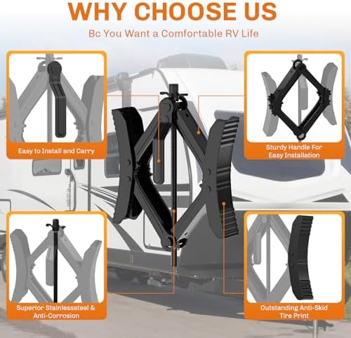 WELLUCK Camper Wheel Chock Stabilizer 2 Sets - Image 6