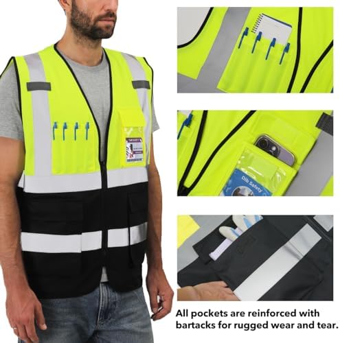 Dib Safety Hi Vis Reflective Safety Vest - Image 3