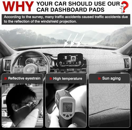 Autorder Dashboard Cover Mat for 2022-2025 2026 Nissan Pathfinder Accessories - Image 2