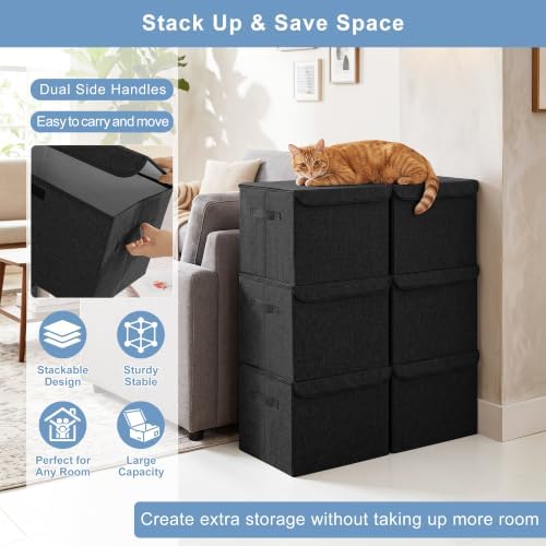 Bagnizer Large 17" 42 Quarts Collapsible Stackable Storage Bins - Image 5