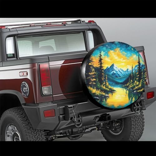 Forest Mountains Blue Lake Spare Tire Cover - Image 2