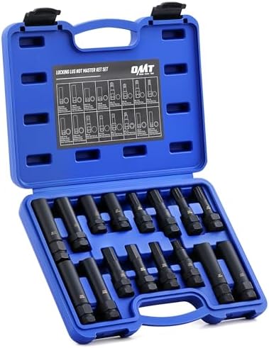 OMT 16pc Locking Lug Nut Master Key Set, SAE & Metric Wheel Lock Removal by OrionMotorTech