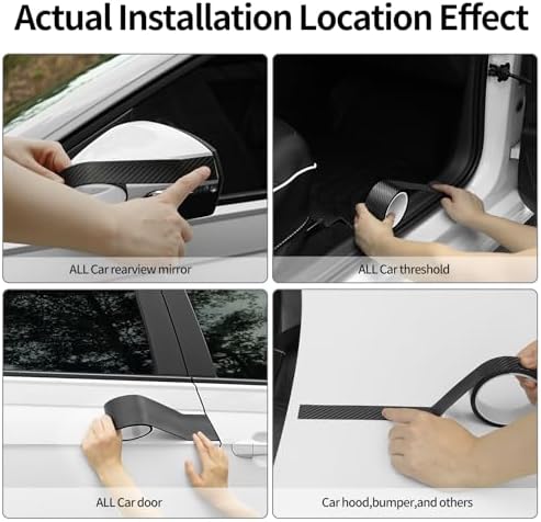 Carbon Fiber Wrap Tape for Car Door Sill Protector - Image 4