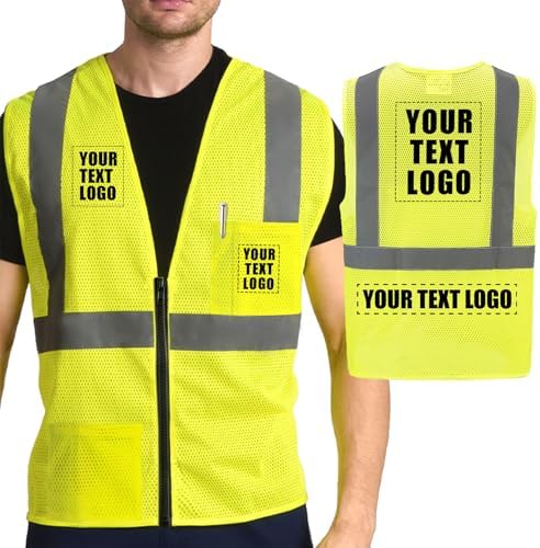 AYKRM 2 Pocket Mesh High Visibility Reflective Safety Vest by AYKRM