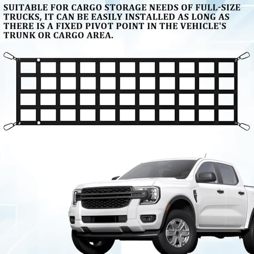 Truck Bed Cargo Net Tailgate Netting, Adjustable Pickup Truck Bed Organizer - Image 5