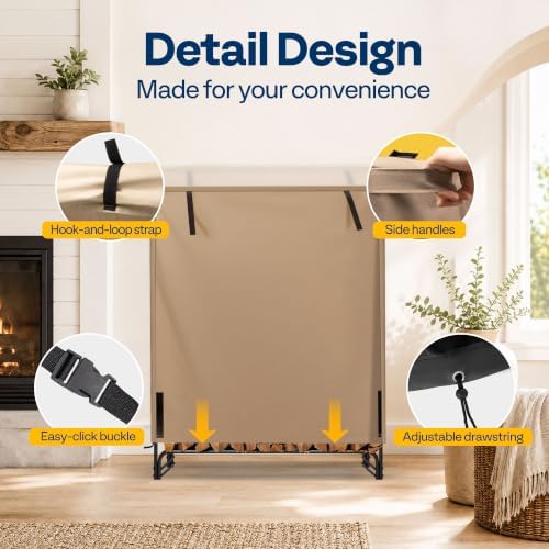 VIVOHOME 3ft Waterproof Outdoor Firewood Log Rack Cover - Image 4