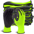 Evridwear Crinkle Latex Rubber Coated Safety Work Gloves by Evridwear