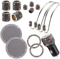 ToBeQueen 15 Pack Grey Bling Car Accessories Set by ToBeQueen