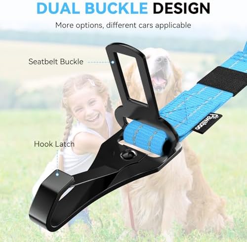 Pawaboo 2Pack Dog Car Seatbelt, 3-in-1 Dog Tether - Image 3