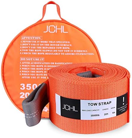 Recovery Tow Strap Heavy Duty Draw String 4" x20ft 35000LBS Rated Capacity Off by JCHL
