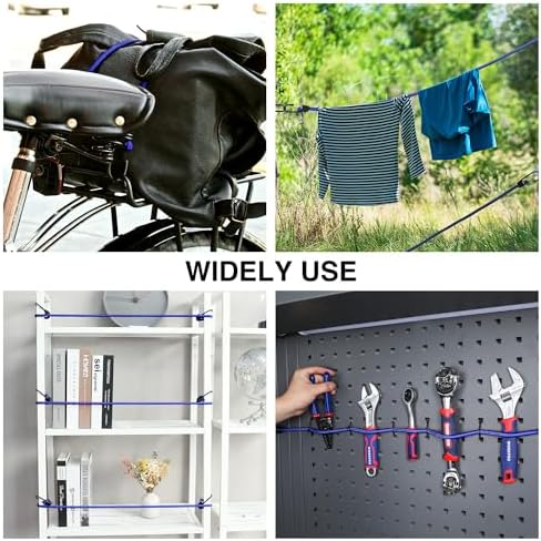 WORKPRO 24" Bungee Cords with Hooks, 4 Pack Heavy Duty Outdoor Bungee Strap - Image 6