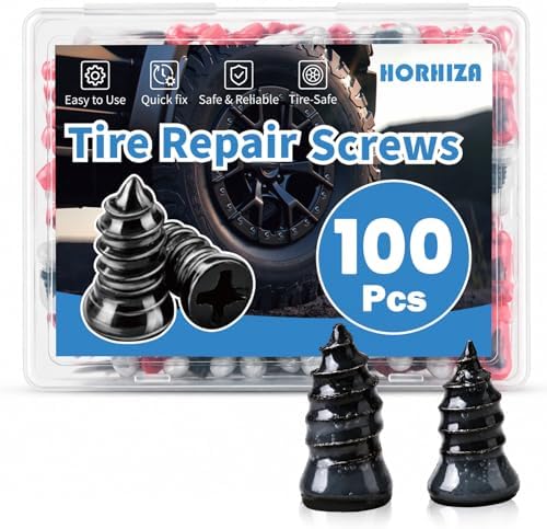 100 PCS Tire Repair Rubber Nail, 2 Size Vacuum Tire Plugs Kit by Unknown