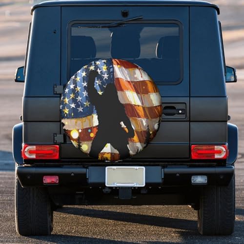 American Flag Spare Tire Cover Wheel Protectors - Image 2