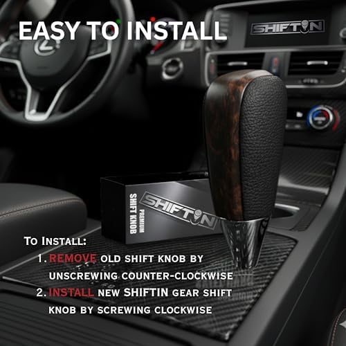 Leather and Wood Gear Shift Knob - Image 5