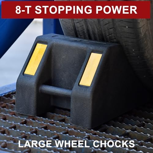 OrangeStar 4-Pack Heavy Duty Rubber Wheel Chocks - Image 3