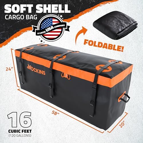 Mockins 16 Cu Ft All-Weather Vinyl Trailer Hitch Cargo Carrier Bag - Image 4