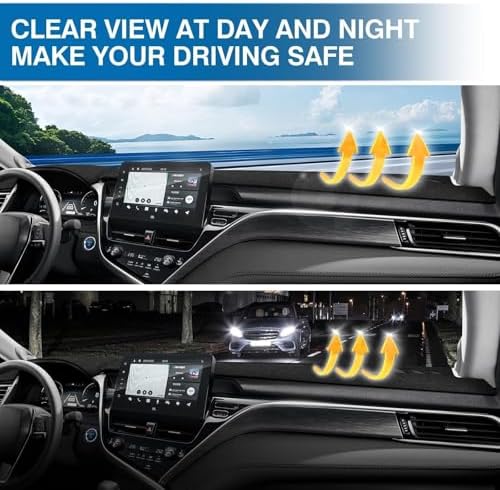 KUST Black Dash Cover for Toyota Camry 2018-2022 2023 2024 Polyester Dashboard - Image 6