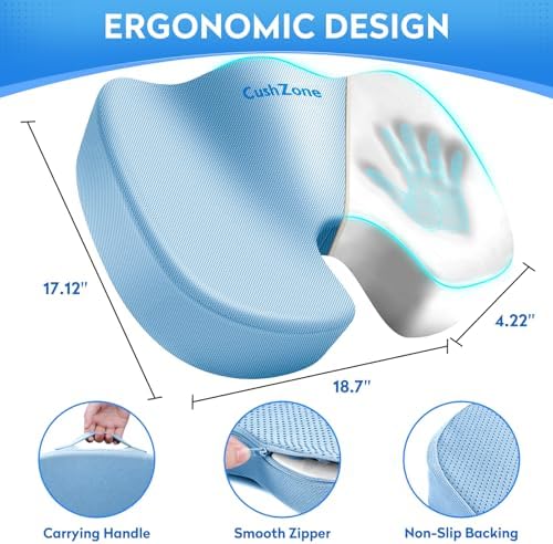 CushZone XXL Memory Foam Seat Cushion - Image 4