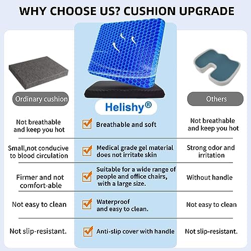 Gel Seat Cushion for Long Sitting, Super Large Gel Cushion Chair Pads - Image 7