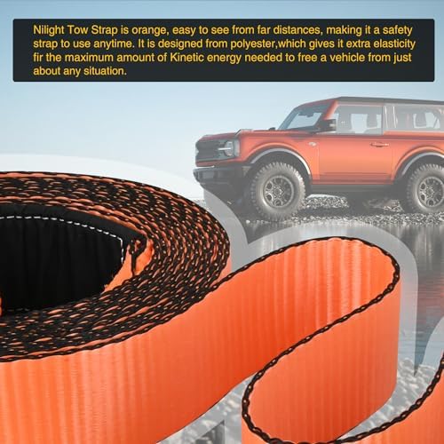 Nilight 3" x 8' Tree Saver Tow Strap Lab Tested 31, 500lbs Break Strength - Image 6