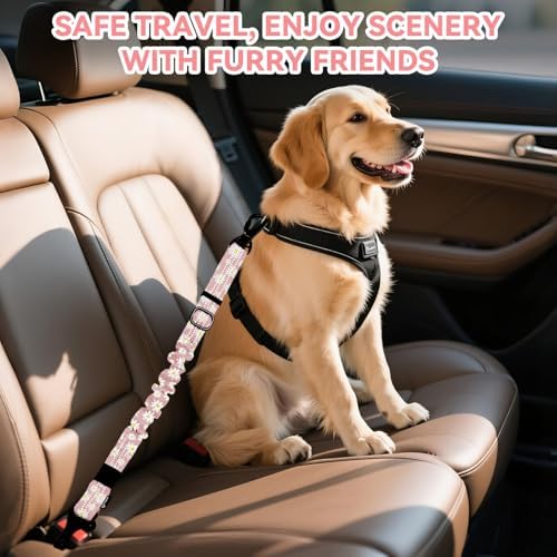 Pawaboo Dog Car Seat Belt– Reflective & Adjustable Dogs Cars Harness Leash - Image 7