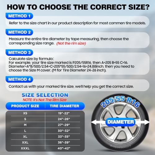 Moonet PVC Leather Tire Cover, Universal Fit 40-42" - Image 2