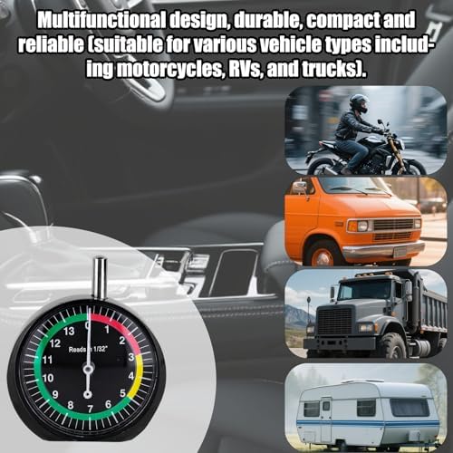 1pcs Tire Tread Depth Gauge, Professional Dial Type Tire Tread Depth Gauge - Image 7