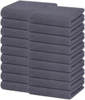 Homaxy 100% Cotton Waffle Weave Kitchen Dish Towels 18-Pack, Dark Grey by Homaxy