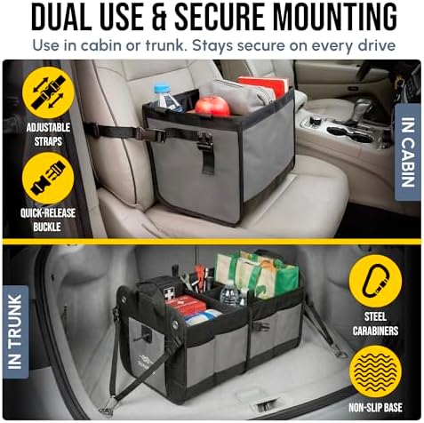 Extra Large Modular Collapsible Car Trunk Organizer System - Image 4