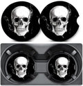 2 Pack Skull Car Coasters for Cup Holder, Neoprene Anti Slip Mat by Unknown