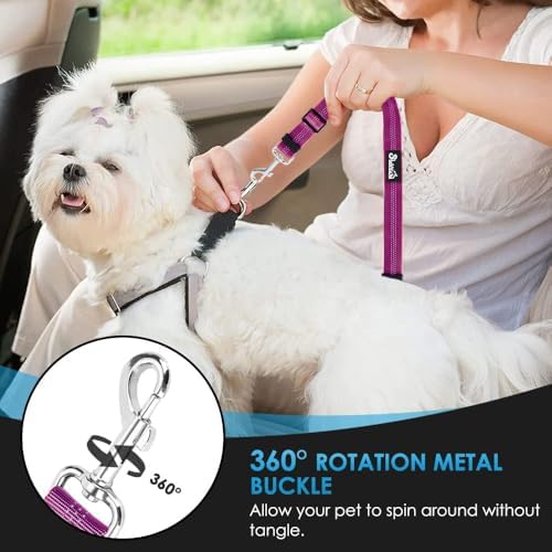 SlowTon Dog Seat Belt for Car, 2 Pack Dog Car Harness Seatbelt - Image 4