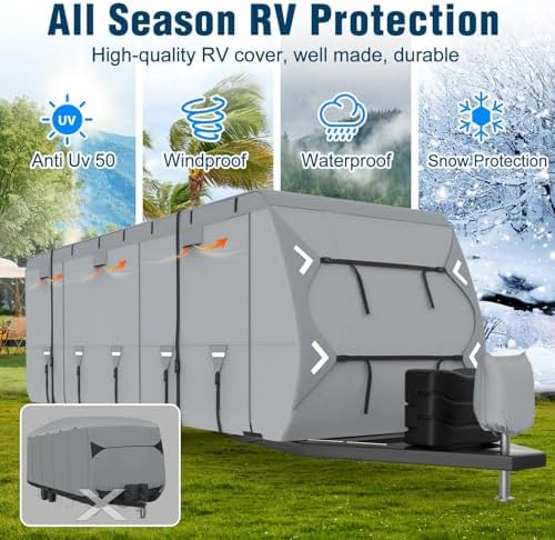 Mofeez RV Cover, 16-18ft Travel Trailer Cover, Heavy Duty 7 Layer Top Anti-UV - Image 2