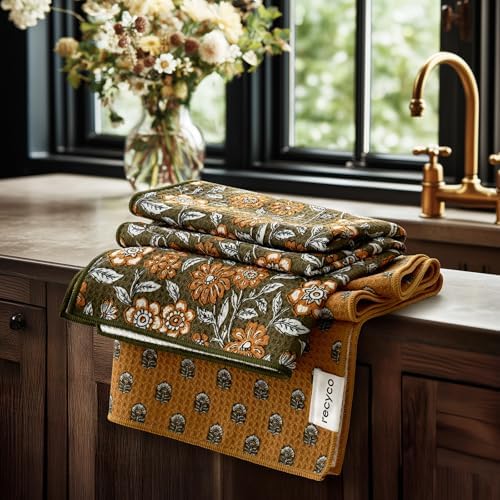 RECYCO Waffle Kitchen Towel Set of 2 by RECYCOHOMECOLLECTION