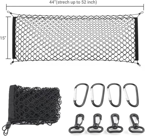 MICTUNING 2-Layer Heavy Duty SUV Truck Cargo Net, 44 x 15 Inch Universal Bed Net - Image 5