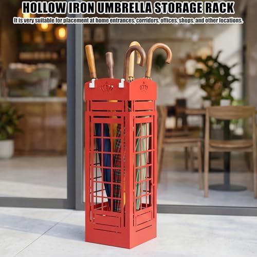 Square Metal Umbrella Holder, Square Free Standing Umbrella Rack Decorative - Image 7