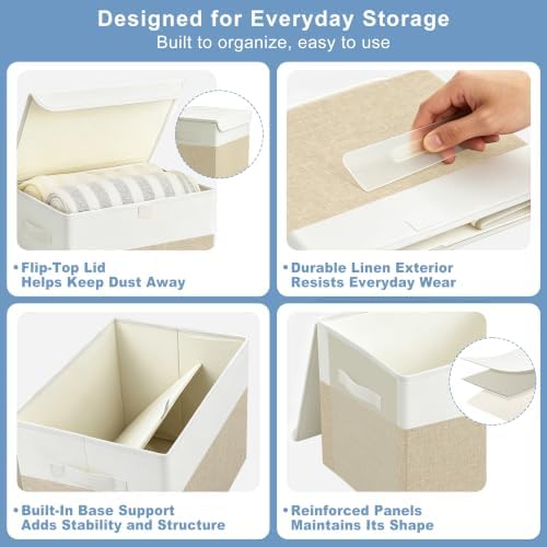 Bagnizer Large 17" 42 Quarts Collapsible Stackable Storage Bins - Image 5