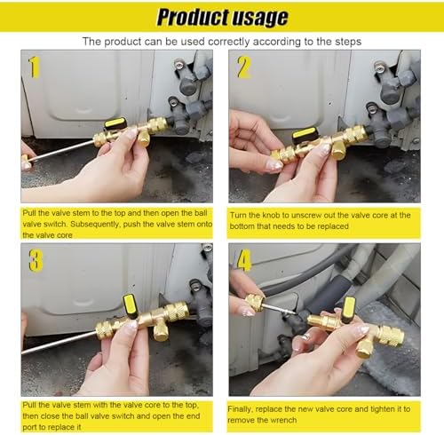 ZIMISI Valve Core Remover Installer Tool, Schrader Valve Removal Tool - Image 5