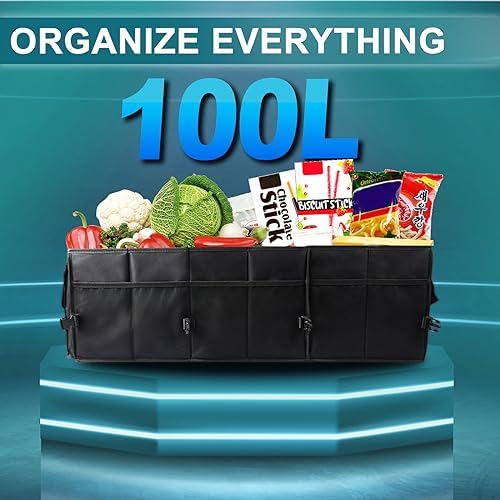 Sposuit Large Trunk Organizer - 98L Collapsible Car Storage Organizer - Image 5