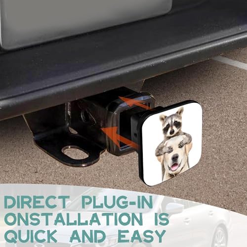 Trailer Hitch Cover, Funny Raccoon Dog Tow Hitch Cover - Image 6