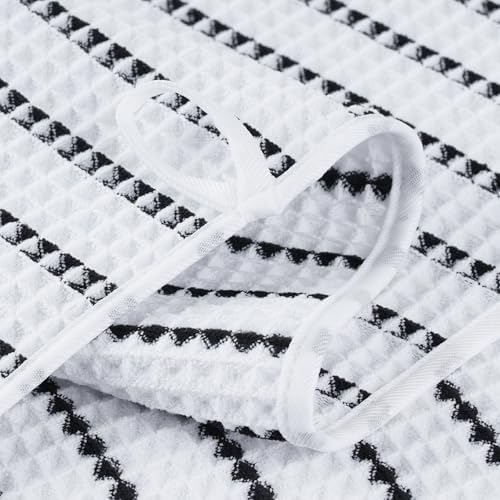 POLYTE 430 GSM Poly Blend Microfiber Waffle Wash Cloth Face Towel, 13x13 in - Image 4