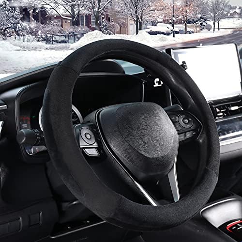SEG Direct Car Steering Wheel Cover 14.5"-15", Plush Velvet Summer Winter - Image 2