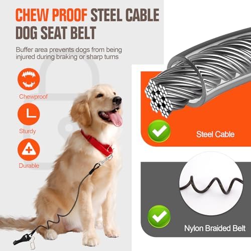Dog Seat Belt for Car, Dog Seatbelt Harness - Image 4