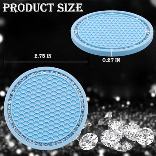 4PCS Bling Cup Holder Coaster, 2.75 Inch Auto Car Cup Holder Insert Coasters - Image 2