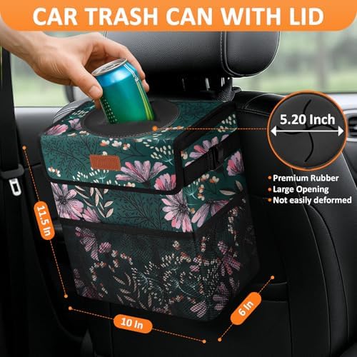 Vankor Car Trash Can with Lid Leak Proof Car Accessories - Image 2
