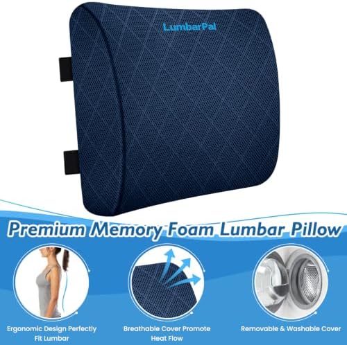 Lumbar Support Pillow for Office Chair, Back Support, Memory Foam - Image 3