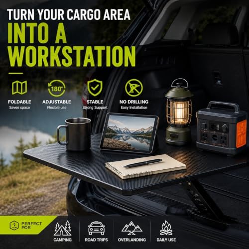 Rear Cargo Table for Tesla Model Y Juniper 2025-2026, Foldable SUV Camping Table - Image 2